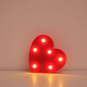20.8cm LED Plastic Letter Light alphanumeric Heart used for Home Weddings Valentines Day Decorations Birthday Party Decorations