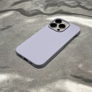 Simplified Skin-Like Semi-Cover High-End Pure Color Mobile Phone Case for  15 And 14 Couples Protective Cover
