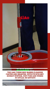 LIAO Premium Microfiber Tornado Mop w/ Durable Handle Bucket Spinner Complete Set & 1PC Microfiber Cloth High Quality
