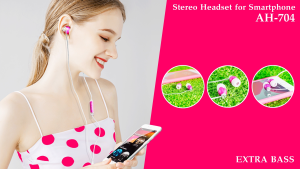 Soundmax AH704 - Tai nghe nhét tai (Hồng)