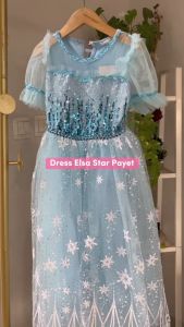 DRESS ELSA STAR PAYET /BAJU ELSA STAR PAYET TANPA BANDO