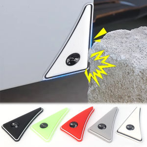 2Pcs New Upgrade Car Door Corner Cover Luminous Car Logo Anti Collision Protector Soft Pad Universal