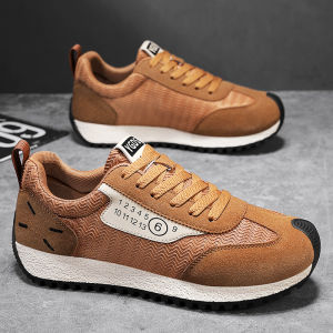 Mens Casual Running Shoes Soft Bottom Anti-Slip Retro Style Outdoor Sports Sneakers Comfortable Breathable Fall Season