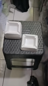 Asbak Melamin Putih Persegi empat Star Ashtray