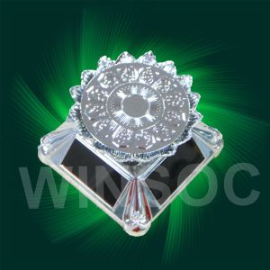 Solar Rotating Display Stand 8cm for 100-200 grams Lotus-shaped with LED 360 spin turntable 006A