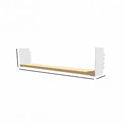 Modern Minimalist Wall Mounted Steel Wood Shelf Display Stand Track Mounted Bookshelf Adjustable Height Storage Organizer