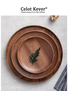 Luxurious Real Ebony Wood Round Plate