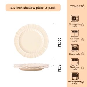 High-end Glaze Design Round Plating Dish