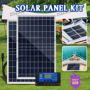 300W 12V Solar Panel Kit Complete Polycrystalline USB Power Portable Outdoor Rechargeable Solar Cell Solar Generator for Home