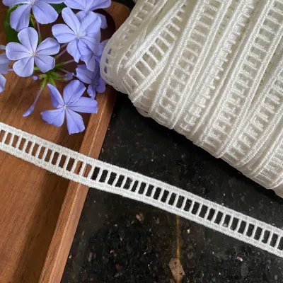 (DÂY 5 MÉT) REN COTTONMÀU TRẮNG PHỤ LIỆU MAY VÁ BẢN RỘNG 1.3CM