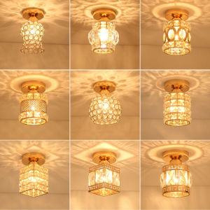 Nordic Crystal Hallway Lighting Romantic Creative Entrance Balcony Light Atmosphere Simple Modern Ceiling Light Home Decor