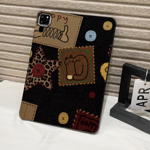 Straight Edge Matte Tablet Case for Samsung Galaxy Tab S8 S9 S10 S11 Ultra S7 Plus A7 A8 A9 Cover Patchwork Denim Cat Leopard