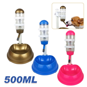 Automatic Pet Drinker Dog Bowls Water Bottles Universal Dog Drinker Feeder Liftable Bowl Dispenser Bowl Puppy Products