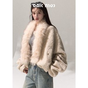 OAKMOO | Áo Khoác Oversized Dày Cổ Đứng Len Dệt Kim