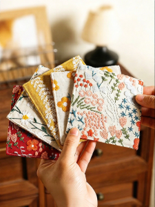 MODERN SWEETHOME | Heat Insulation Embroidered Cotton Linen Coaster