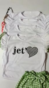 SET RUFFLE TARTAN COMBINASI ANAK PEREMPUAN / SETELAN ANAK JET LOVE 1-4 TAHUN