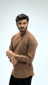 Casella Simple Perfect Kemeja Pria Lengan Panjang Kerah Shanghai Solid Two Tone | Kemeja Koko Two Tone