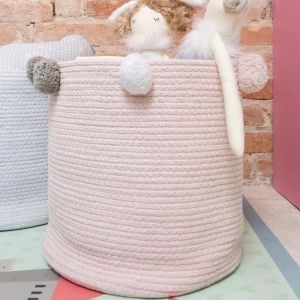 Ins New Clothes Storage Bucket Laundry Basket Home Toy Dirty Clothes Storage Basket Ball Fiber Storage Wicker Basket