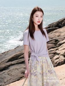 3COLOUR·S | Cotton French Style A-line Skirt