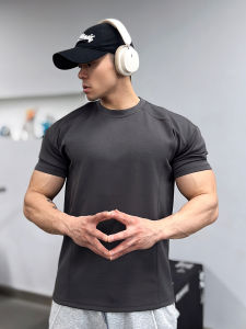 New 2025 Mens Heavyweight Splice Short Sleeve T-Shirt MPAPumpClub Fitness Running Sport Casual Top Quick Dry Cool Feel Ultra Light