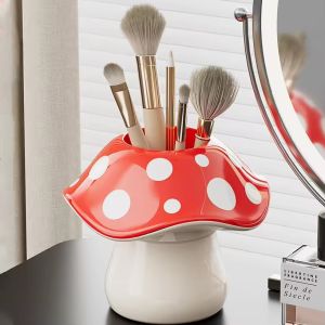 Novelty Mushroom Pen Holder Desk Organizer Pencil Cup Storage Box Office Dorm Classroom Study Pencil Cup Creative Makeup Brush Storage Tube