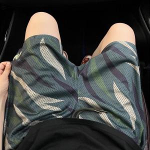 Quần Short Thể Thao Mùa Hè Thường Ngày Cho Nam Và Nữ Cỡ Lớn 300 Pound Lưới Mỏng Họa Tiết camOUfLage Quần Short Bóng Rổ Năm Điểm Quần Dài Năm Điểm