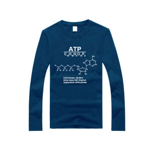 Áo Thun Dài Tay ATP Hợp Chất Năng Lượng Sinh Học Hóa Học Tay Dài Mùa Thu Chất Liệu Cotton in Chữ Thông Thường Thường Ngày