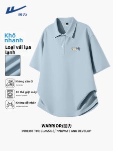 Warrior | Áo Polo Tay Ngắn In Hình Mèo Đẹp Cho Nam Pha Cotton