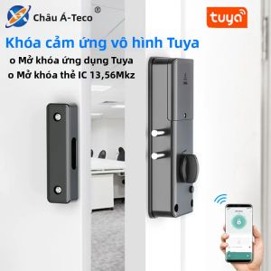 Khóa Điện Thông Minh Cho Cửa Gỗ Mở Khóa Không Cần Chìa Khóa Với Ứng Dụng Tuya Khóa Thẻ IC Lắp Đặt Giấu Kín Không Nhìn Thấy Kết Nối Bluetooth
