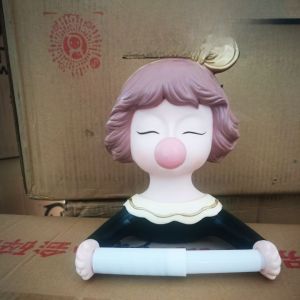 Creative Deer Toilet Paper Holder Wall Mounted No Drilling Bathroom Tissue Box Paper Towel Rack Storage Shelf European Style