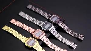 Stainless Steel LED Digital Watches for Men Gold Sliver Luxury Electronic Watch Fashion Business Mens Watch Relogios Masculino