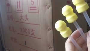 100pcs Pig Spiral Rubber AI Catheter Foam Tip Catheter For Gilt And Sow Artificial Insemination Catheter