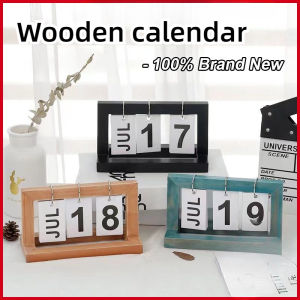 Wooden calendar Nordic minimalist style flip wooden desk calendar page calendar decoration