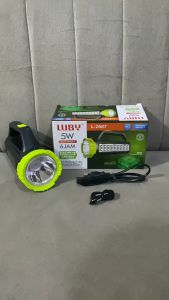 Luby Senter LED Super Terang 2in1 L2687 5W + Light SMD 18 LED PUTIH Rechargeable 500 Meter 6 JAM