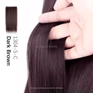 60CM Long Wig Clip in Hair Straight Extensions Soft Wigs Natural Women Hair Wig