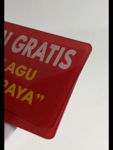 Stiker Akrilik Ngamen Gratis Kecuali Lagu Indonesia Raya | Anti Air siyap Tempel