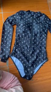 (Hàng QCCC) Đồ bơi nữ bikini liền thân dài tay kín đáo họa tiết hoa nhí cực đẹp