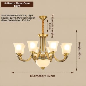 LAIDENG | American Retro Luxurious European Style Chandelier