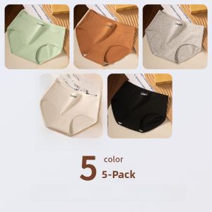 Miiow | Pure Cotton Antibacterial Womens Underwear Triangle Shorts Comfortable Breathable Mid-Waist Seamless Panties Catman Brand