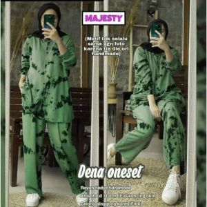 Dena Oneset Baju Setelan Tiedye Wanita Bahan Rayon Exclusive Lengan Panjang Busui Harga Grosir Bisa COD - Tiedye Handmade Exclusive