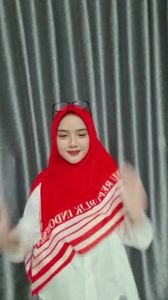 Hijab SegiEmpat Voal Digital Print Motif Kemerdekaan RI