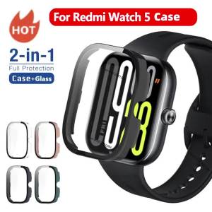 Tempered Glass + PC Case For Xiaomi Redmi Watch 5 Smart Watch Screen Protector Bumper For Redmi Watch 5 Cover Accessories