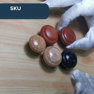 Tajima 5208 1PC 28MM/33MM Cabinet Knobs Round Wood Drawer Knobs Cupboard Wardrobe Door Pulls Handles Furniture Hardware