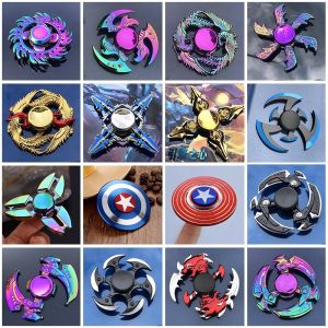 Hot Toys | Rainbow Fidget Metal Spinner Colorful Finger Spinners High Speed Hand Spinners Fidget Toys for Stress Anxiety Relief for Adults