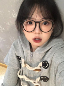 Anti-blue Light Radiation Myopia Professional Black Frame Glasses Customizable Prescription Frame for Slimming Big Face Appearance