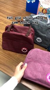 Túi Giữ Nhiệt Đựng Hộp Cơm Thức ăn có khóa kéo tiện lợi