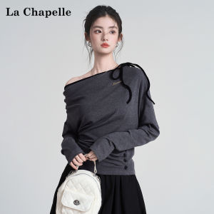 La Chapelle | Off-Shoulder Long Sleeve Design T-Shirt Slim Short