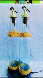 Botol Minyak Goreng Kecap Sirup Estetik Tahan Panas Kaca Glass Oil Bottle Dispenser Transparant