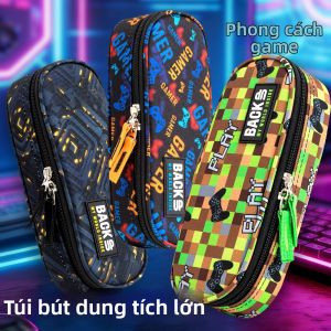 YIMUXINXUAN | Vỏ Bút Dung Lượng Lớn Phong Cách Pixel Cho Bé Trai