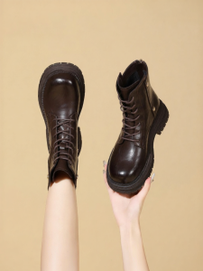 Josiny | Retro British Style Thick Soled Chunky Heel Elevator Ankle Boots